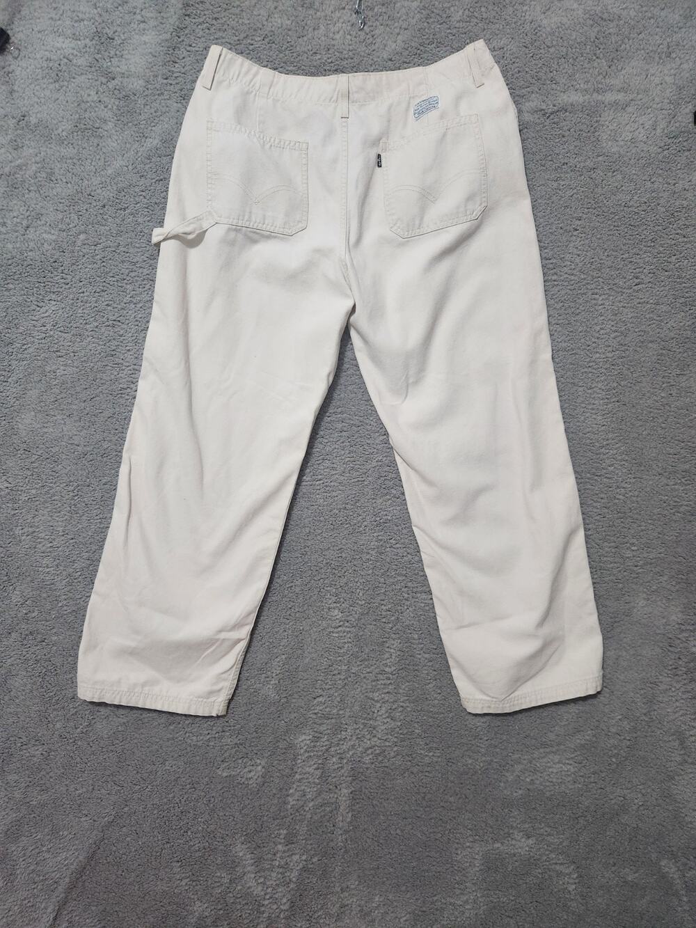 ** VTG Levi Jeans Women Size 16 White carpenter jeans 90s 58946-5508